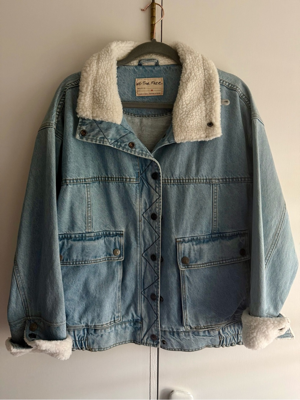 We The Free Denim Jacket w/ Faux Fur